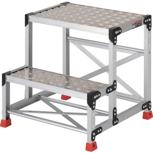 TRUSCO 作業用踏台 アルミ製・縞板タイプ 天