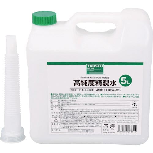 TRUSCO 高純度精製水 5L