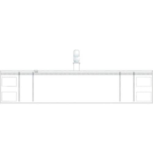 TRUSCO ファスナー付腕章(クリップタイプ)白