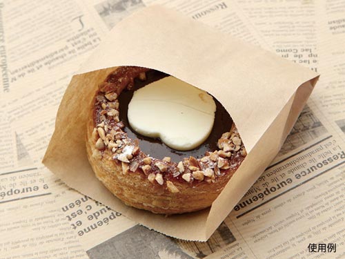 No140−1 ハーフムーン無地茶 1000枚入