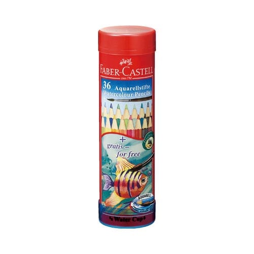 ファーバーカステル 水彩色鉛筆 丸缶 36色セット