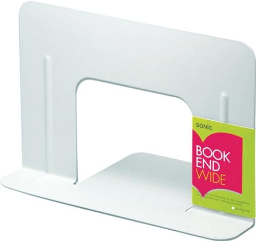 ブックエンド ワイド ホワイト 2個入×5