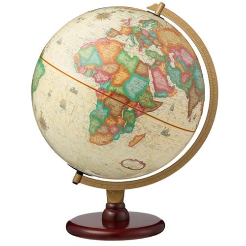 地球儀 ライト付 カーライル型アンティーク日本語版
