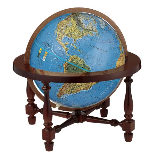 地球儀 ライト付ジェームスウィルソン型ブルー英語版