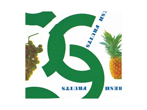 402 包装紙フレッシュフルーツH半切 500枚入