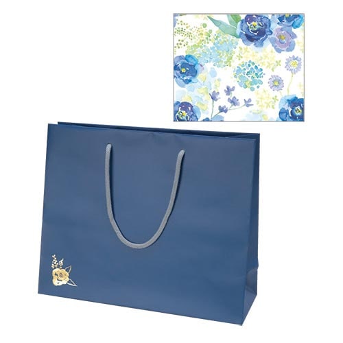 手提袋ポライトバッググリタリングフラワーBL×5