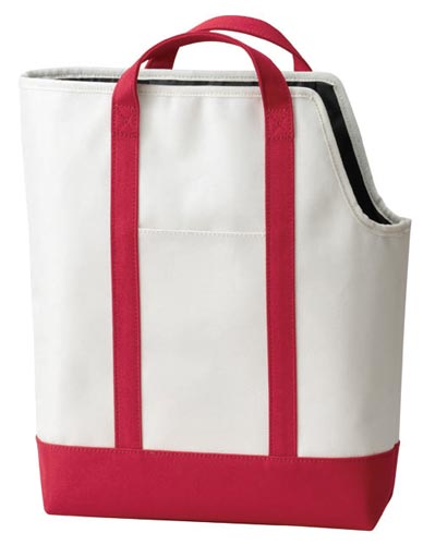 トートバッグA4フラットファイル対応レッド