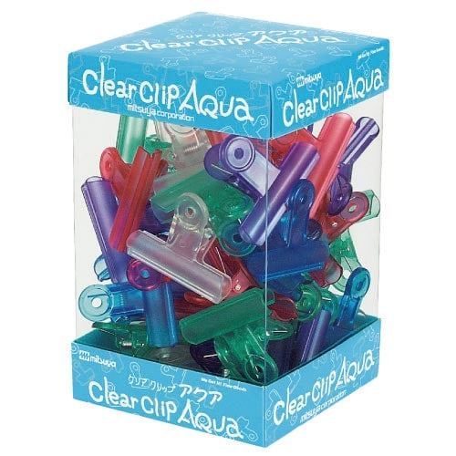 クリップアクアクリップ大50本5色