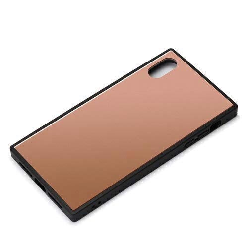 iPhone XR用 ガラスハイブリッドケース 桃