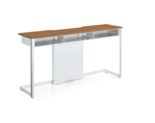 SAシリーズ 壁面AV機器台 白 Gライトブラウン