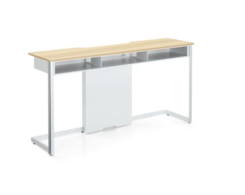 SAシリーズ 壁面AV機器台 白 ライトナチュラル