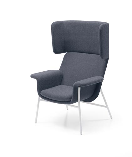 ノーション ハイバック 白脚 ミディアムグレー