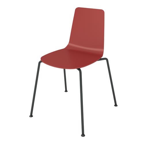 ミケット 4本脚黒 PPシート Pレッド