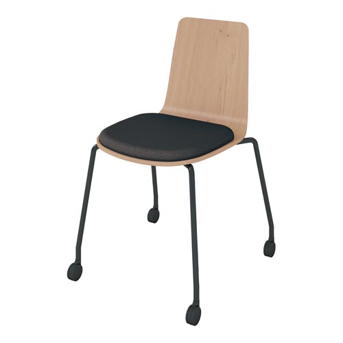 ミケット キャスター脚黒 合板Y3 座パッドE6