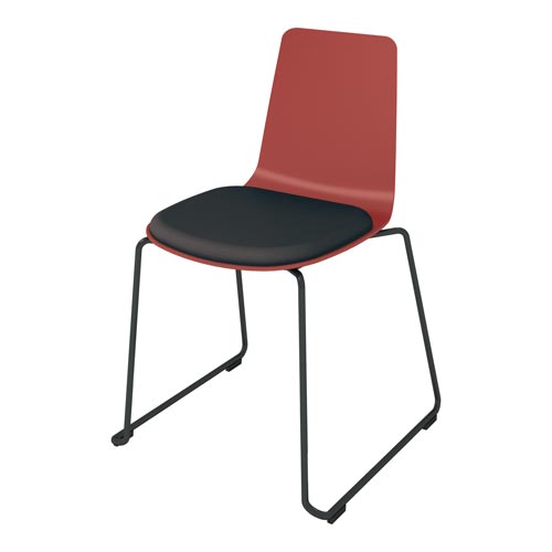 ミケット サークル脚黒 PPレッド 座パッドE6