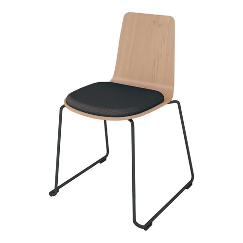 ミケット サークル脚黒 合板Y3 座パッドE6