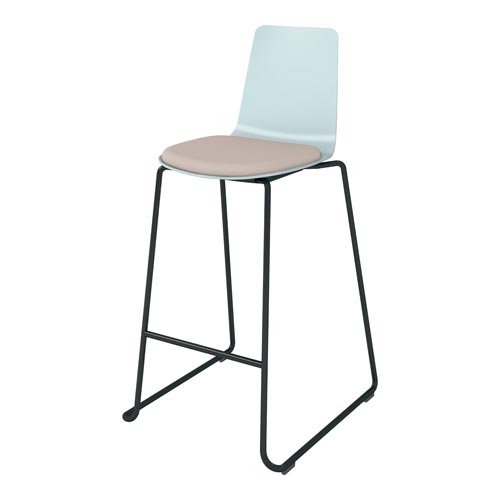 ミケット ハイチェアー黒脚 PP38 座パッドEN