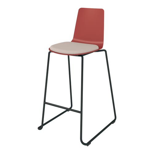 ミケット ハイチェアー黒脚 PPAG 座パッドEN