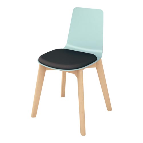 ミケット 木脚 PPシート38 座パッドブラック