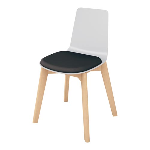 ミケット 木脚 PPシートE2 座パッドブラック