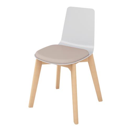 ミケット 木脚 PPシートLグレー 座パッドEN