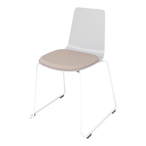 ミケット サークル脚白 PPLグレー 座パッドEN