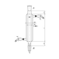 旭製作所 ジョイント付二重管式クロマトカラム ウォーターコネクター仕様 Φ40L:300 382840/3005LW 1個