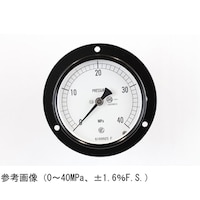 長野 普通形圧力計(Φ75) 埋込形D枠(取付穴) 50MPa 検査証明書付 AC15223 1個