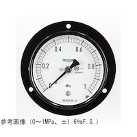 長野 普通形圧力計(Φ75) 埋込形D枠(取付穴) 0.6MPa 検査証明書付 AC15281 1個