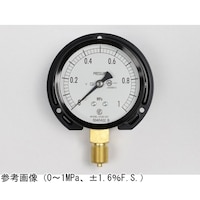 長野 普通形圧力計(Φ75) 立形B枠 耐振用 0.1ー0.6MPa 検査証明書付 AC20231 1個