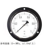 長野 普通形圧力計(Φ100) 埋込形D枠(取付穴) 25MPa 検査証明書付 AE15281 1個
