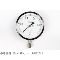長野 普通形圧力計(Φ100) 立形A枠 0.1ー1.6MPa AE20133 1個