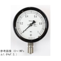 長野 密閉型圧力計(75Φ) 立形A枠 0.25MPa 検査証明書付 BC12133 1個