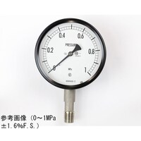 長野 密閉型圧力計(100Φ) 立形A枠 0.1ー0.1MPa BE10183 1個