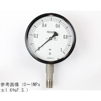 長野 密閉型圧力計(100Φ) 立形A枠 40kPa BE10183 1個