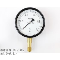 長野 密閉型圧力計(100Φ) 立形A枠 4MPa BE12131 1個