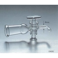 クライミング TS排気管曲管 ガラスコック 8mm管(ゴム止付) メス摺合(透明) 15/35 CL04060211 1個