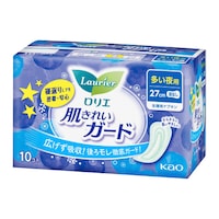 花王 ロリエ 肌きれいガード 多い夜用 羽なし 10コ入 392343 生理用ナプキン 1個(10個入)