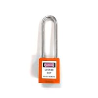 セーフラン安全用品 ロックアウト用パドロック(オレンジ) 吊 76mmタイプ 146691