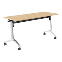 コクヨ 会議テーブル コンフェスト KT1303MMT1N3 幅:1500mm 奥行:600mm 高さ:720mm フラップ天板 棚無し パネルなし Nオーク 【メーカー直送/組立てサービス付き】