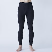 おたふく手袋 前開きロングタイツ ブラック S JW153