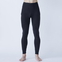 おたふく手袋 前開きロングタイツ ブラック LL JW153