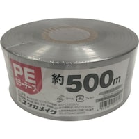 ユタカメイク PEカラー平テープ 銀 M5389 PEロープ/荷造りひも 1個