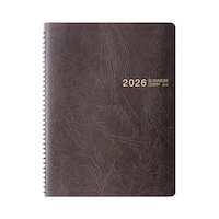 2026ビジネスダイアリー A5 月間 リング 茶