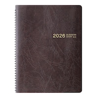 2026ビジネスダイアリー B5 月間 リング 茶