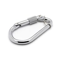 アズワン 104x55x10mm 安全環付カラビナ(スチール製/単管) EA638JW51 EA638JW51 1個