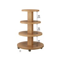 アズワン 多段式ラウンドディスプレイ ラスティック柄 4段 618522 618522 1台