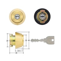 美和ロック MIWA取替用シリンダー MCY168 MCY168 1個