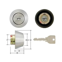 美和ロック MIWA取替用シリンダー MCY217 MCY217 1個