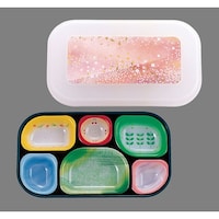 アズワン きれいな器副食 PR9 (黒内A/透明花吹雪ピンク) 62680309 1個